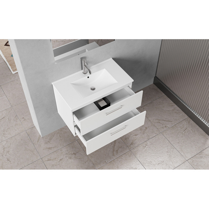Milano underskab m/vask 80 cm hvid